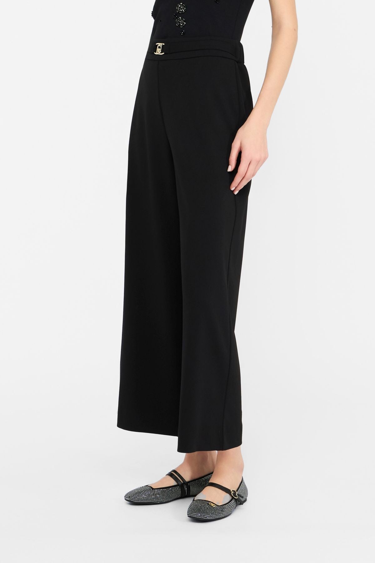 Liu Jo Logo Kemerli Düz Kesim Pantolon