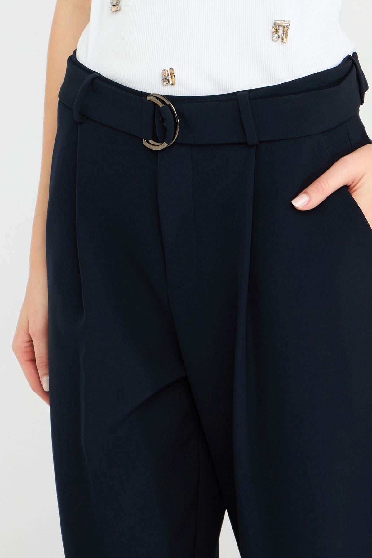 Liu Jo Kemerli Balon Kesim Kumaş Pantolon