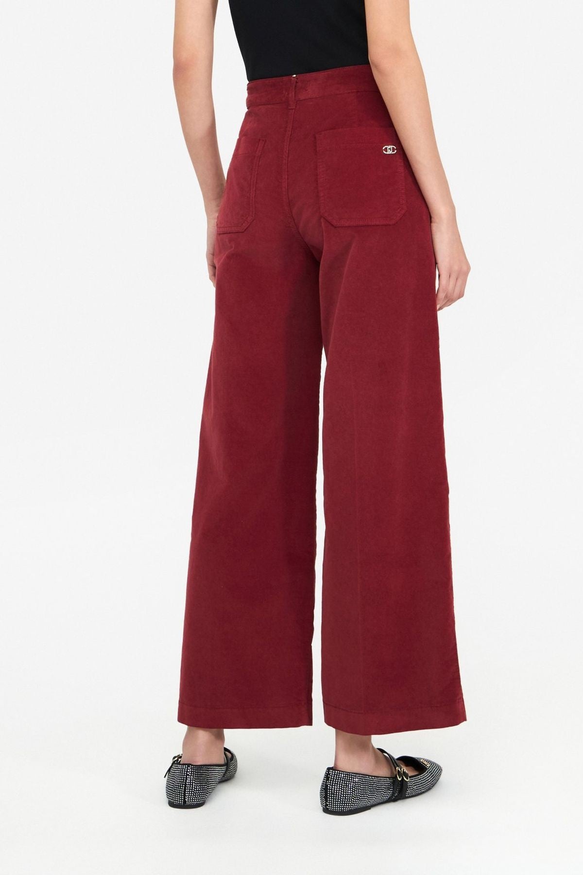 Liu Jo Yüksel Bel Kadife Pantolon