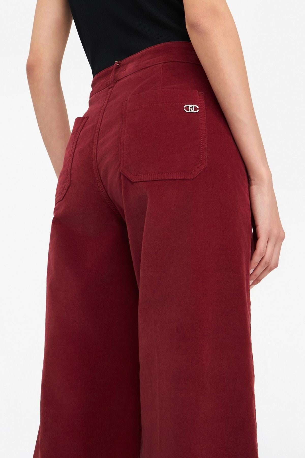 Liu Jo Yüksel Bel Kadife Pantolon