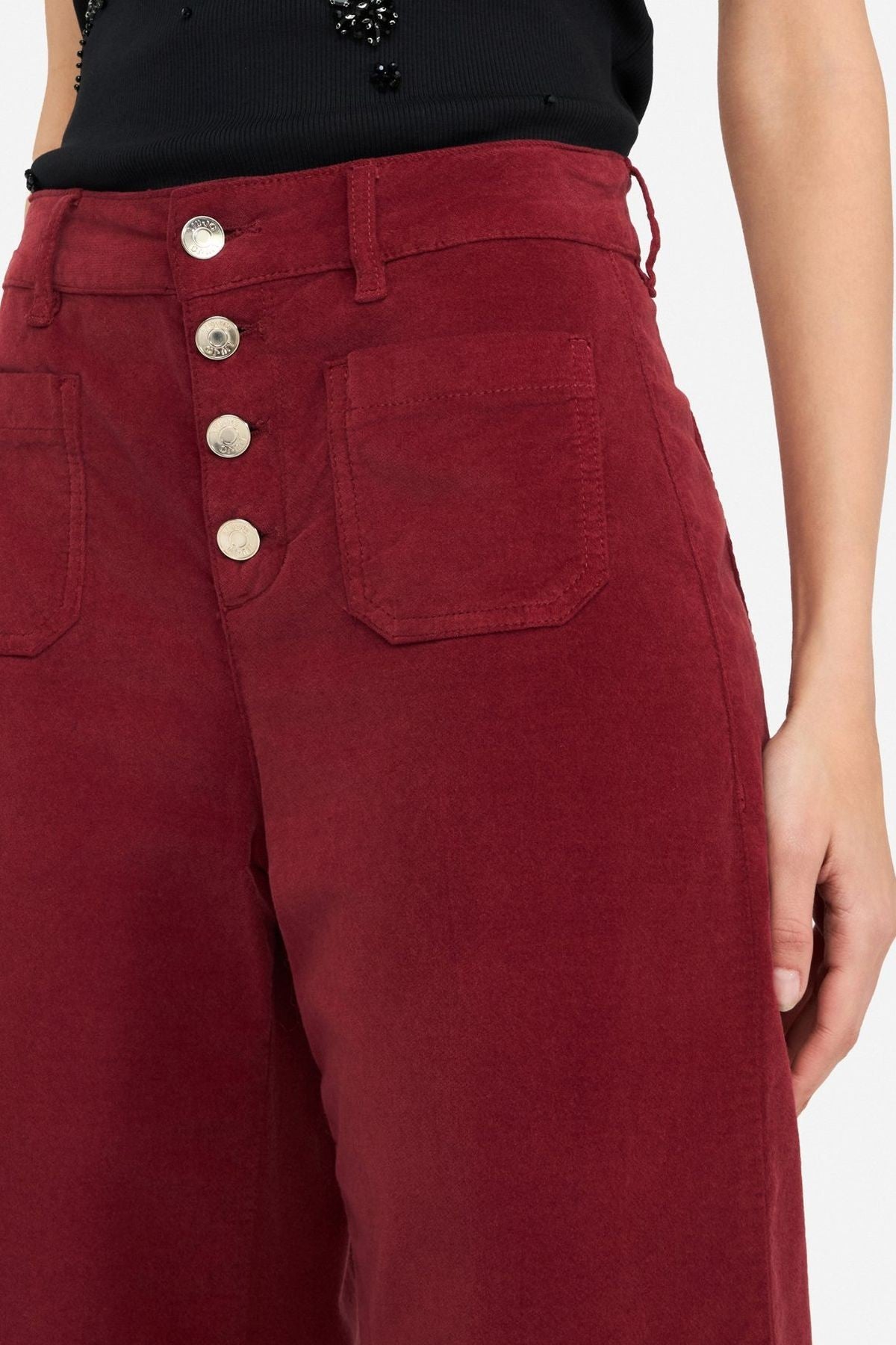 Liu Jo Yüksel Bel Kadife Pantolon