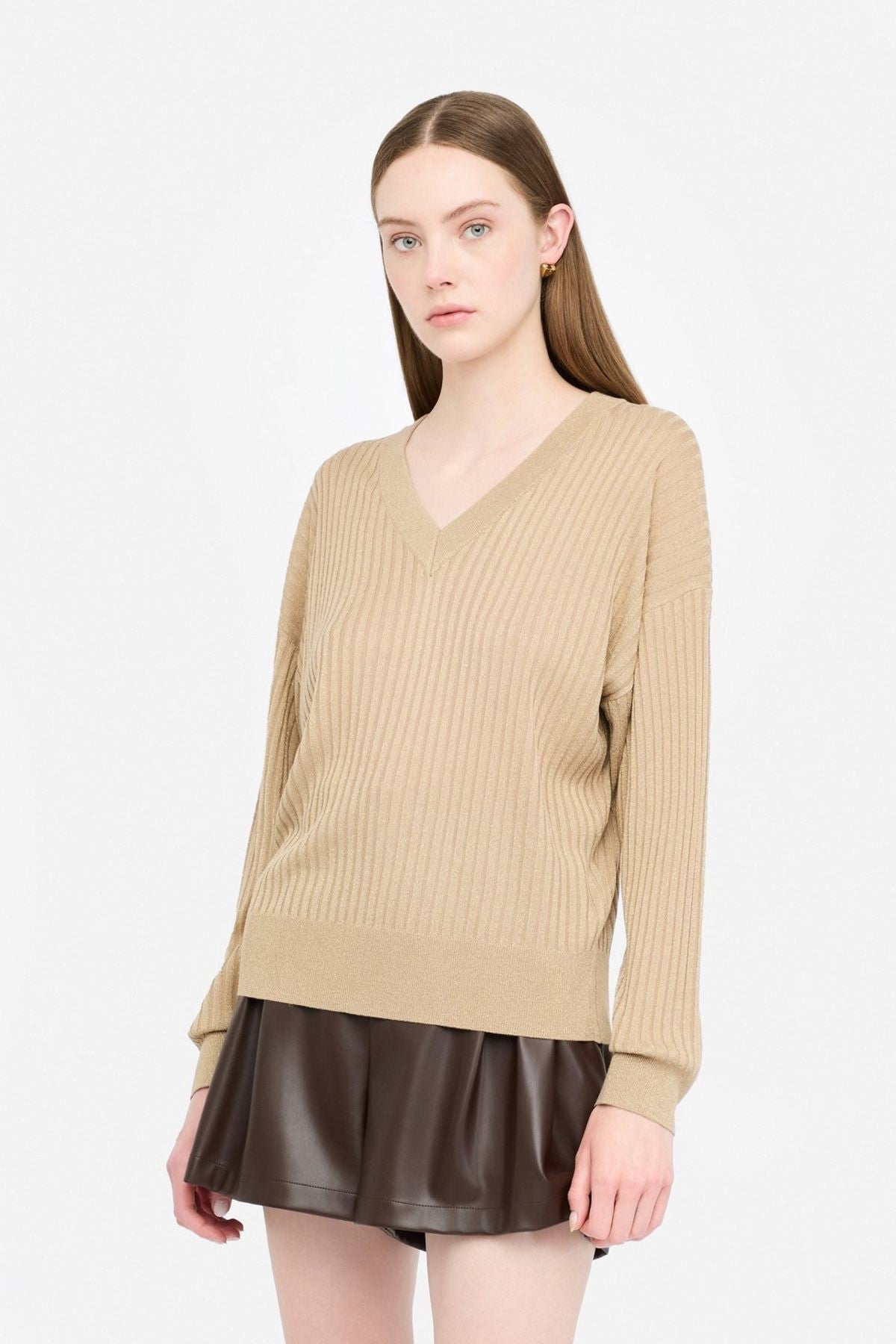 Liu Jo Lurex V Yaka Triko