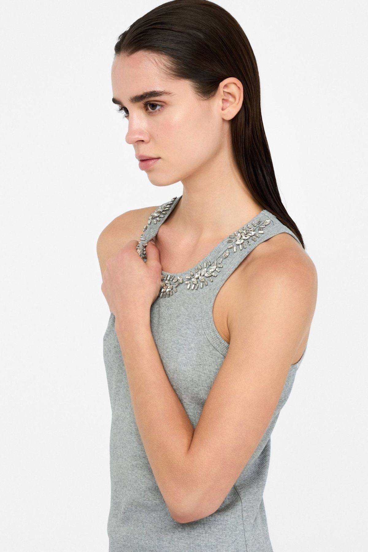 Liu Jo Yakası Taş Aplikeli Atlet