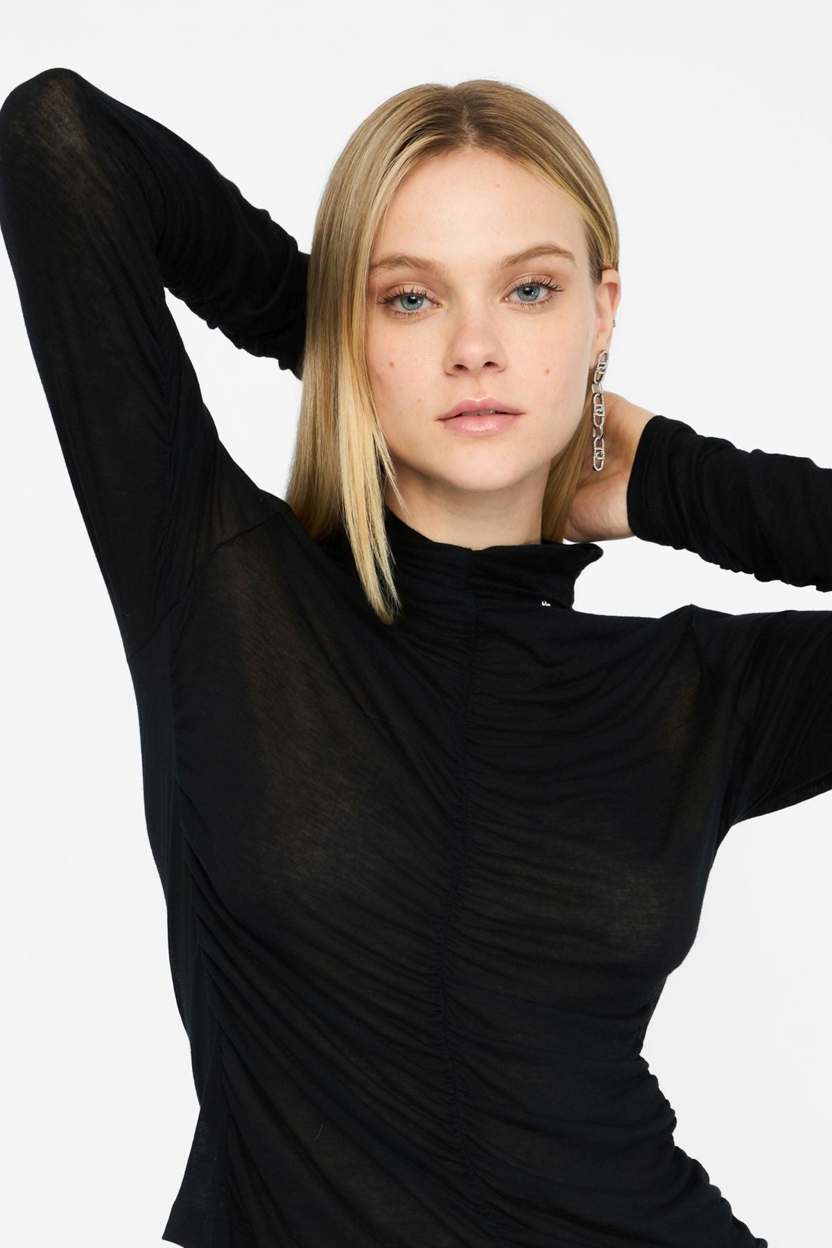 Liu Jo Drapeli Dik Yaka T.shirt