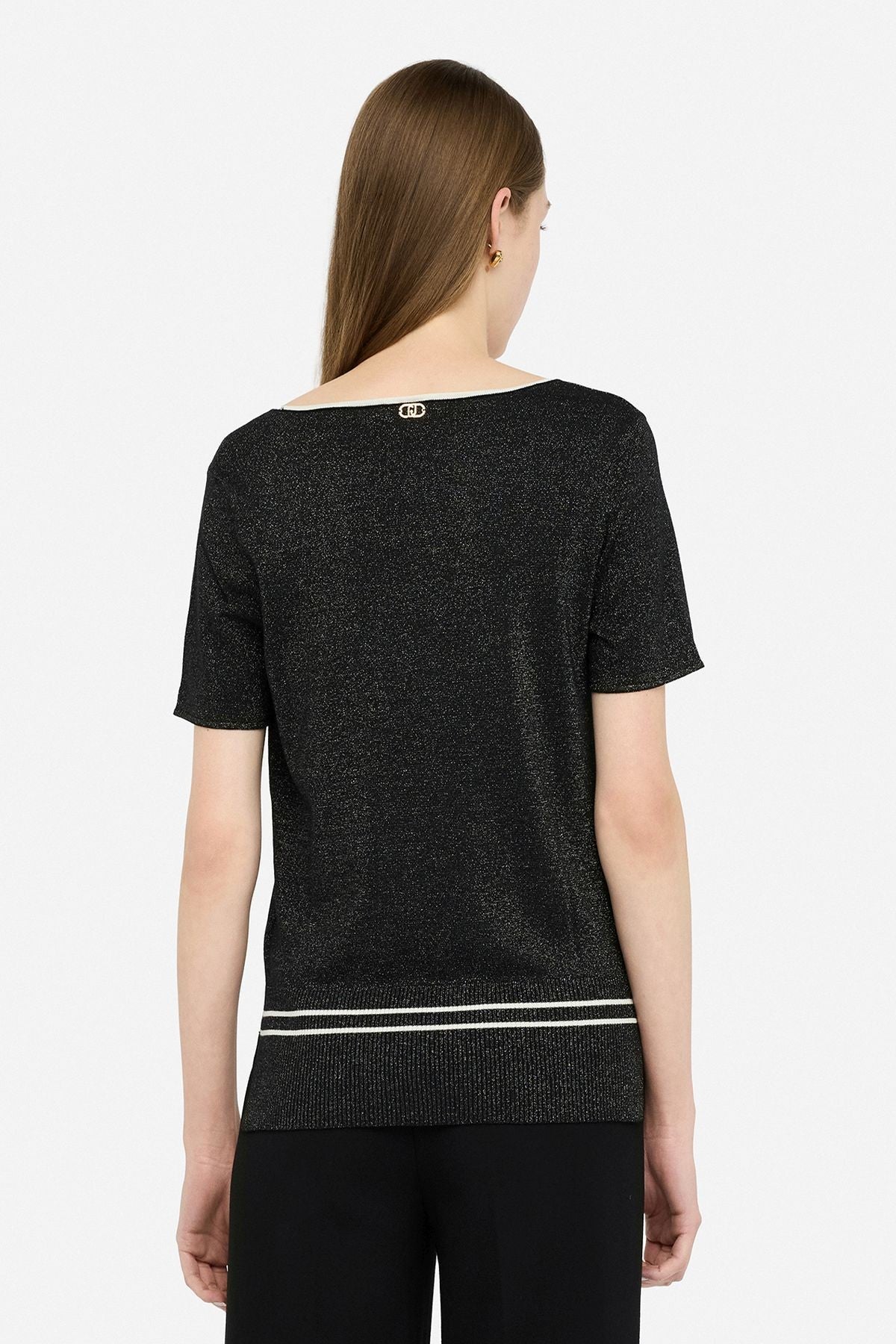 Liu Jo Lurex Kare Yaka Triko