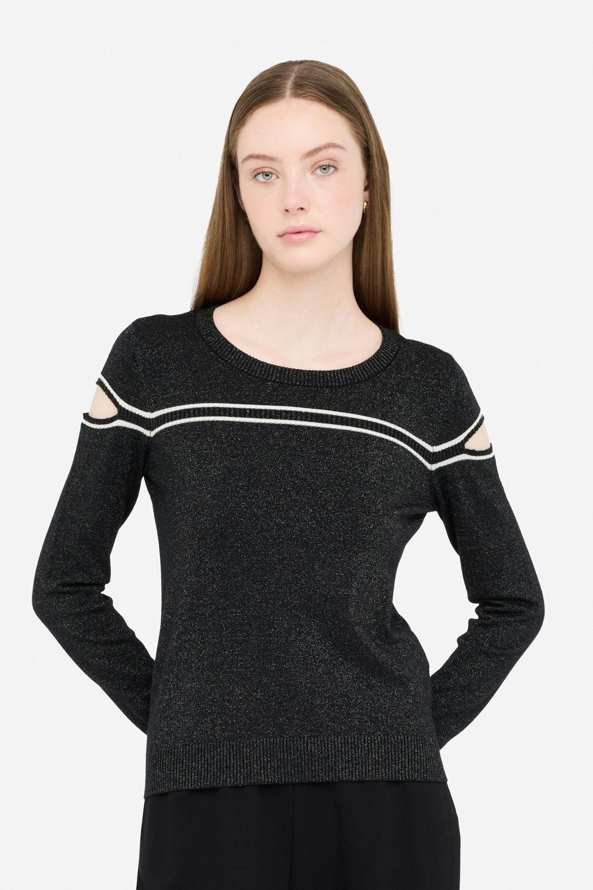 Liu Jo Lurex Bisiklet Yaka Triko