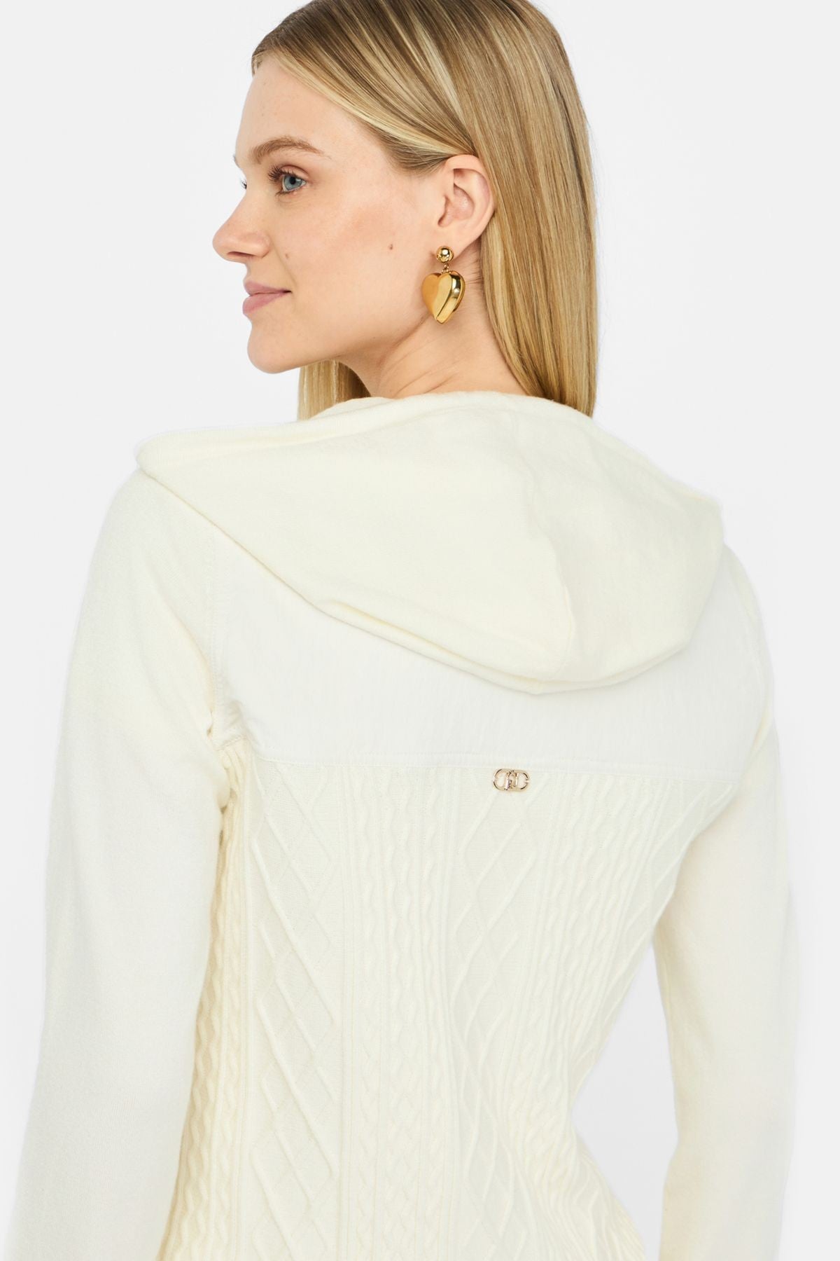 Liu Jo Kapüşonlu Grafik Dokuma Triko