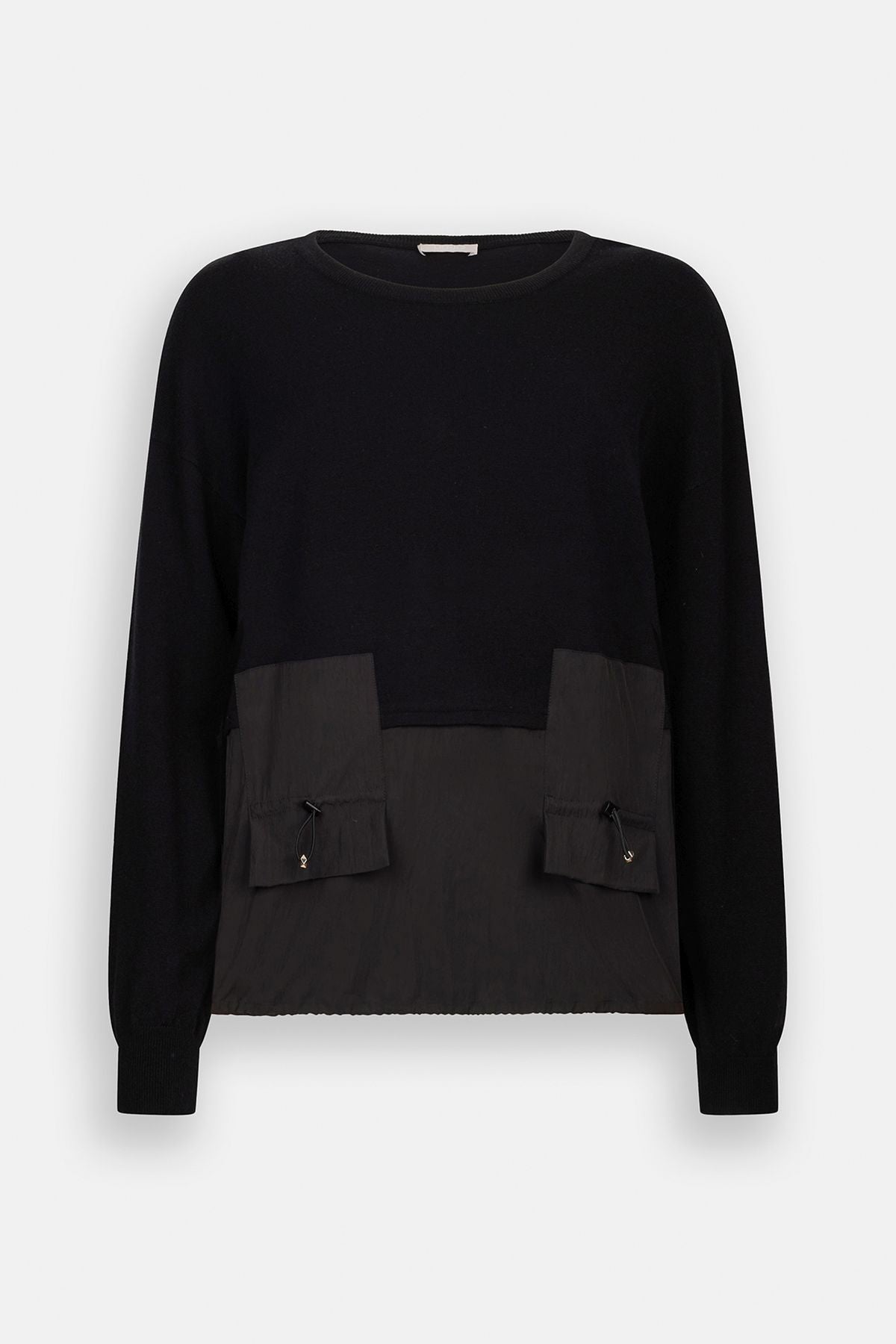 Liu Jom Kapaklı Cep Detaylı Triko