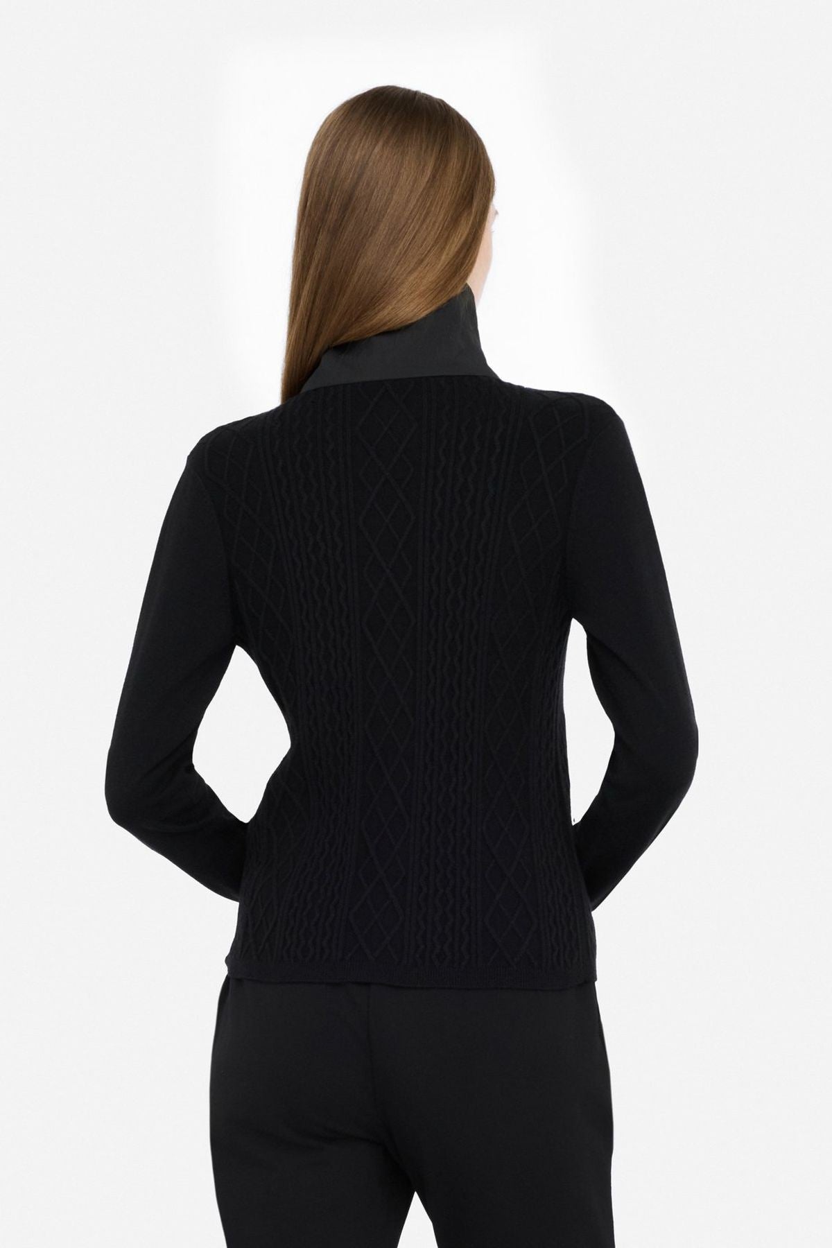 Liu Jo Grafik Örgü Dik Yaka Triko