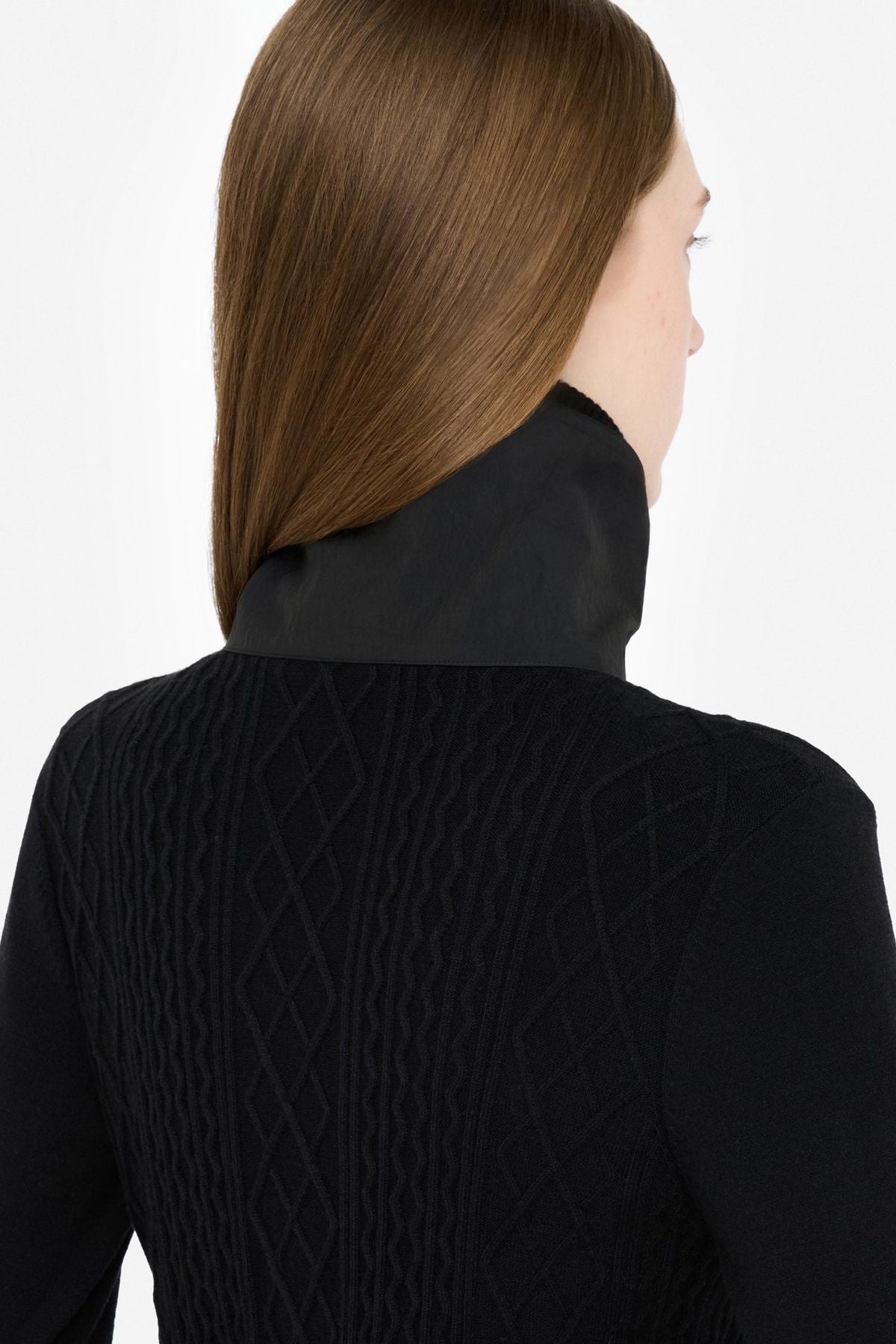 Liu Jo Grafik Örgü Dik Yaka Triko