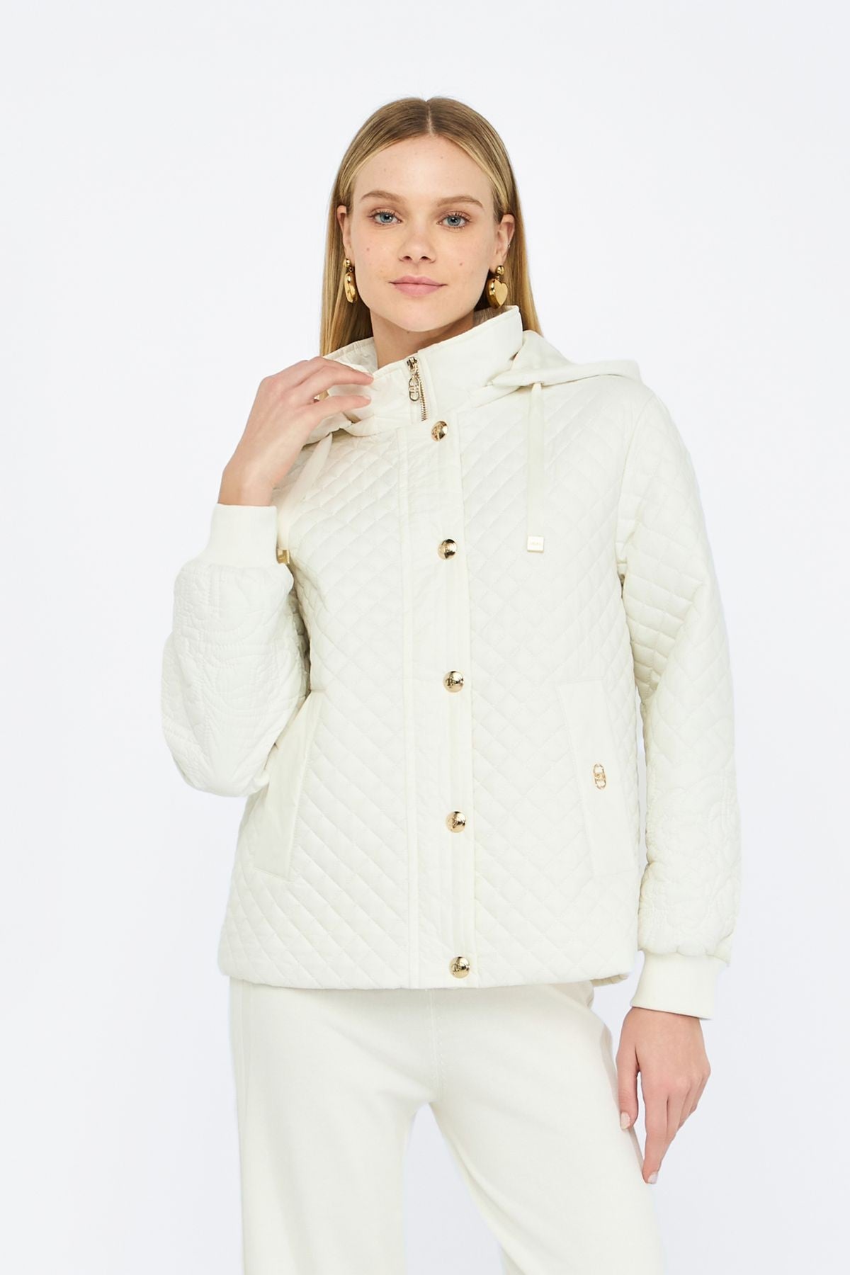 Liu Jo Kapüşonlu Kapitone Mont