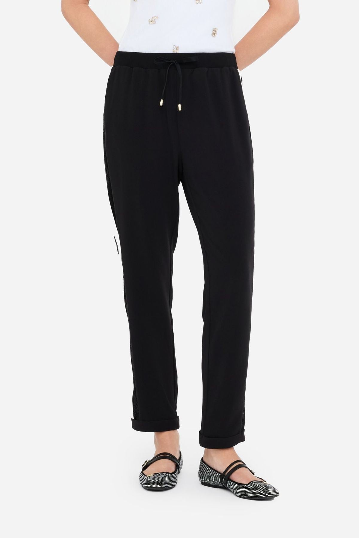 Liu Jo Yanı Dantelli Krep Pantolon