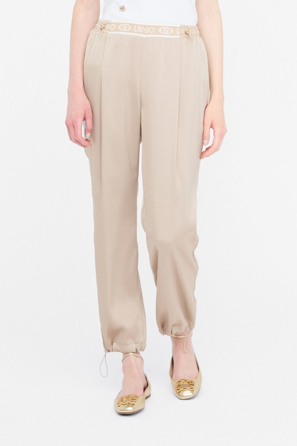 Liu Jo Saten Beli Lastikli Pantolon