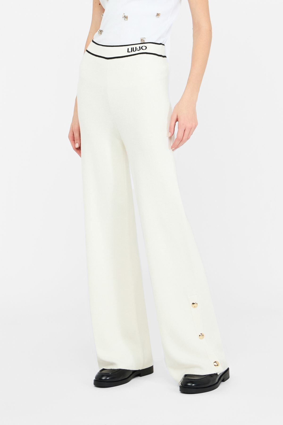 Liu Jo Metral Düğmeli Triko Pantolon