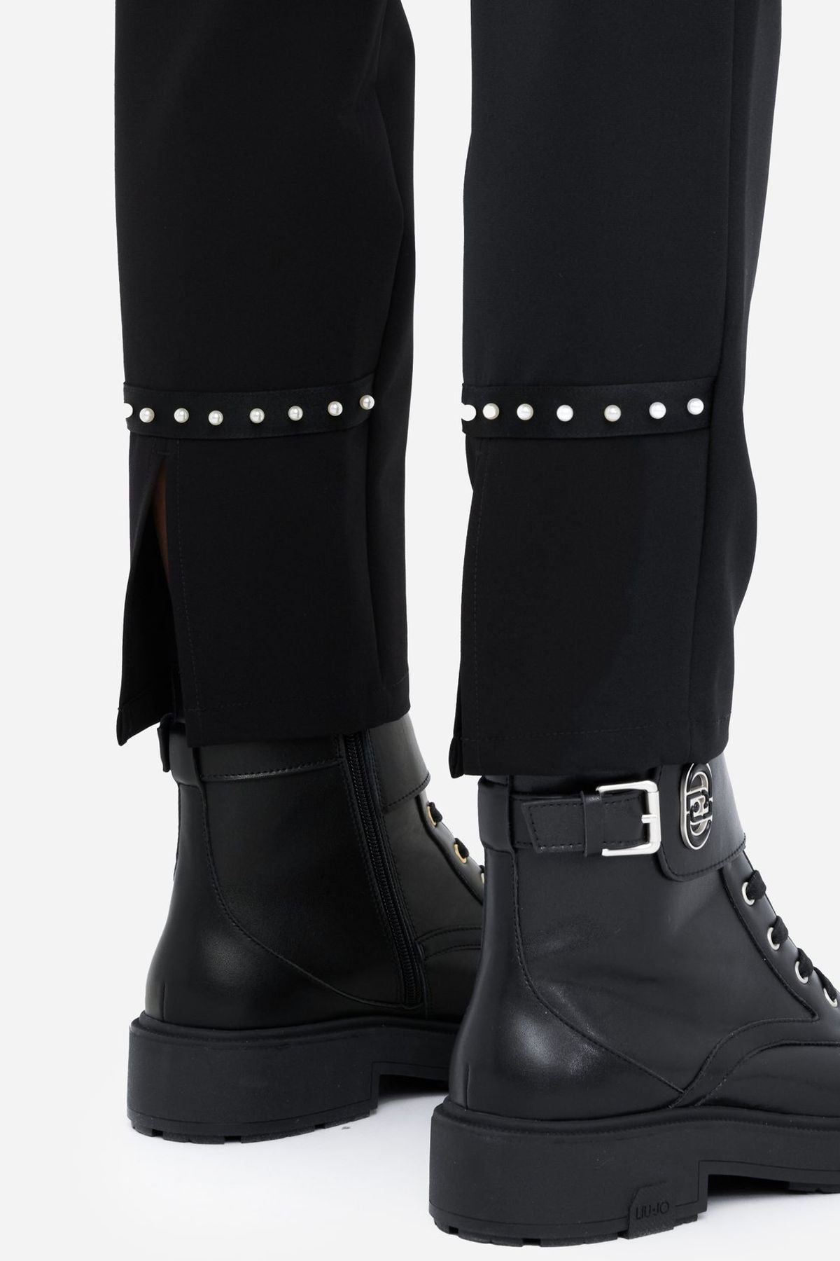 Liu Jo Paçası İnci Detaylı Beli Lastikli Kumaş Pantolon