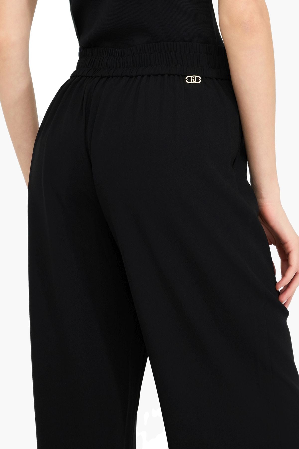 Liu Jo Beli Lastikli Krep pantolon