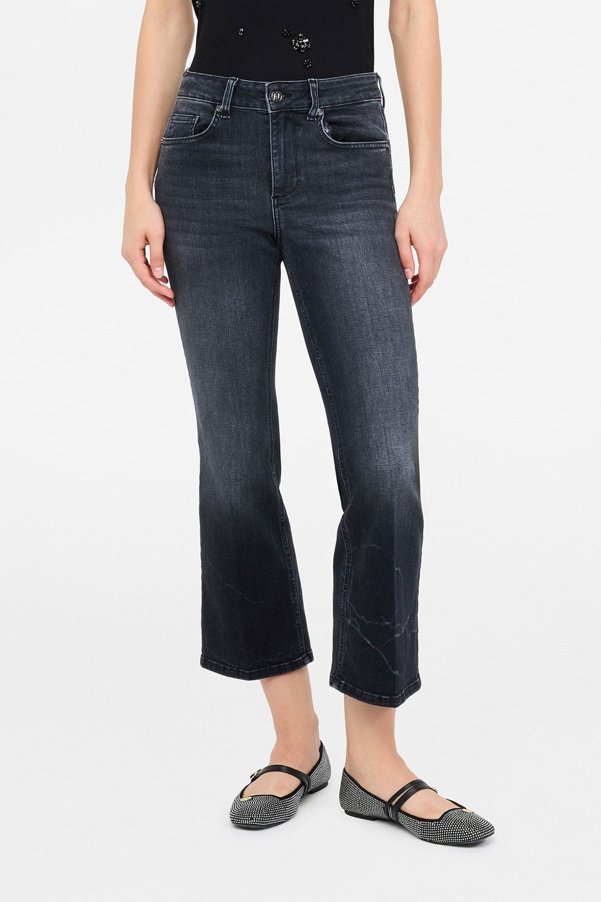 Liu Jo Bootcut Kısa Paça Jean