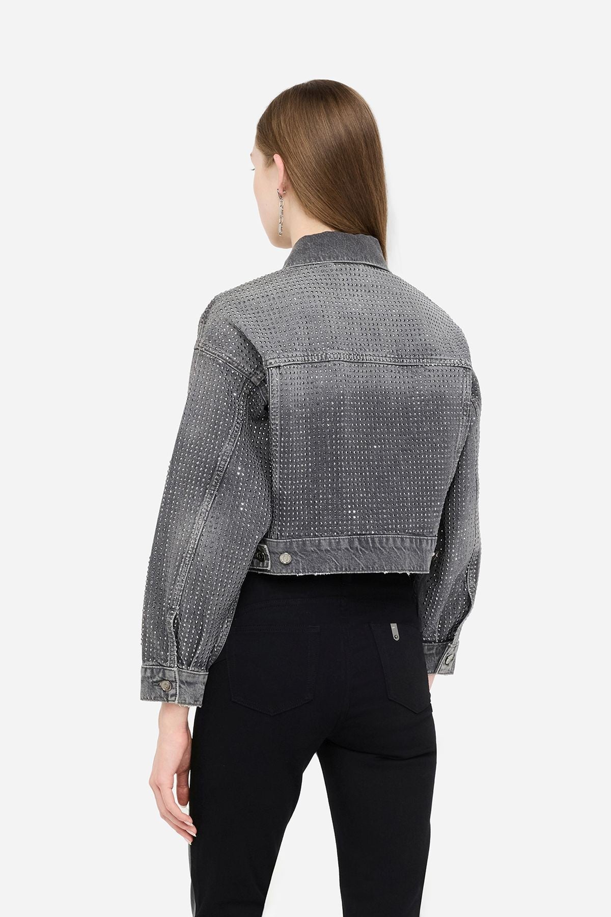 Liu Jo Gri Taşlı Jean Ceket