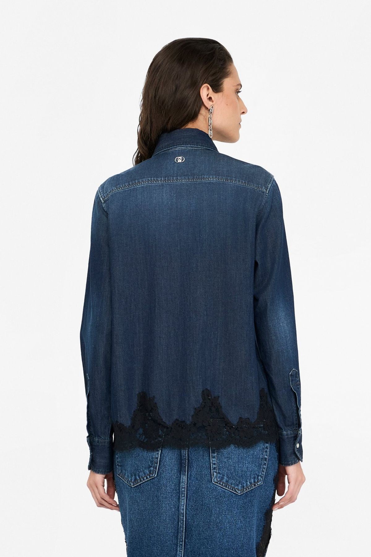 Liu Jo Dantelli Denim Gömlek