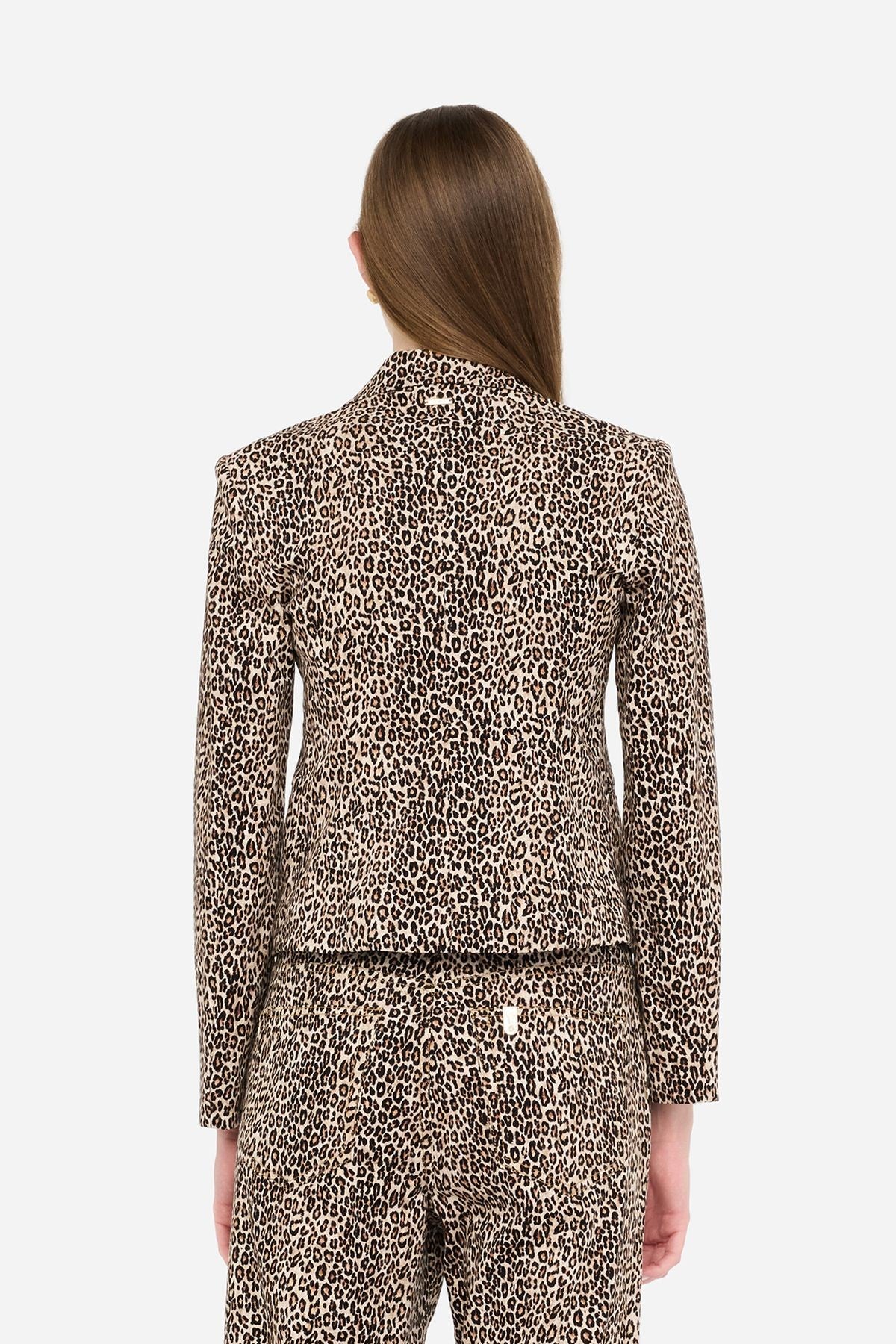 Liu Jo Mikro Leopar Desenli Blazer Ceket