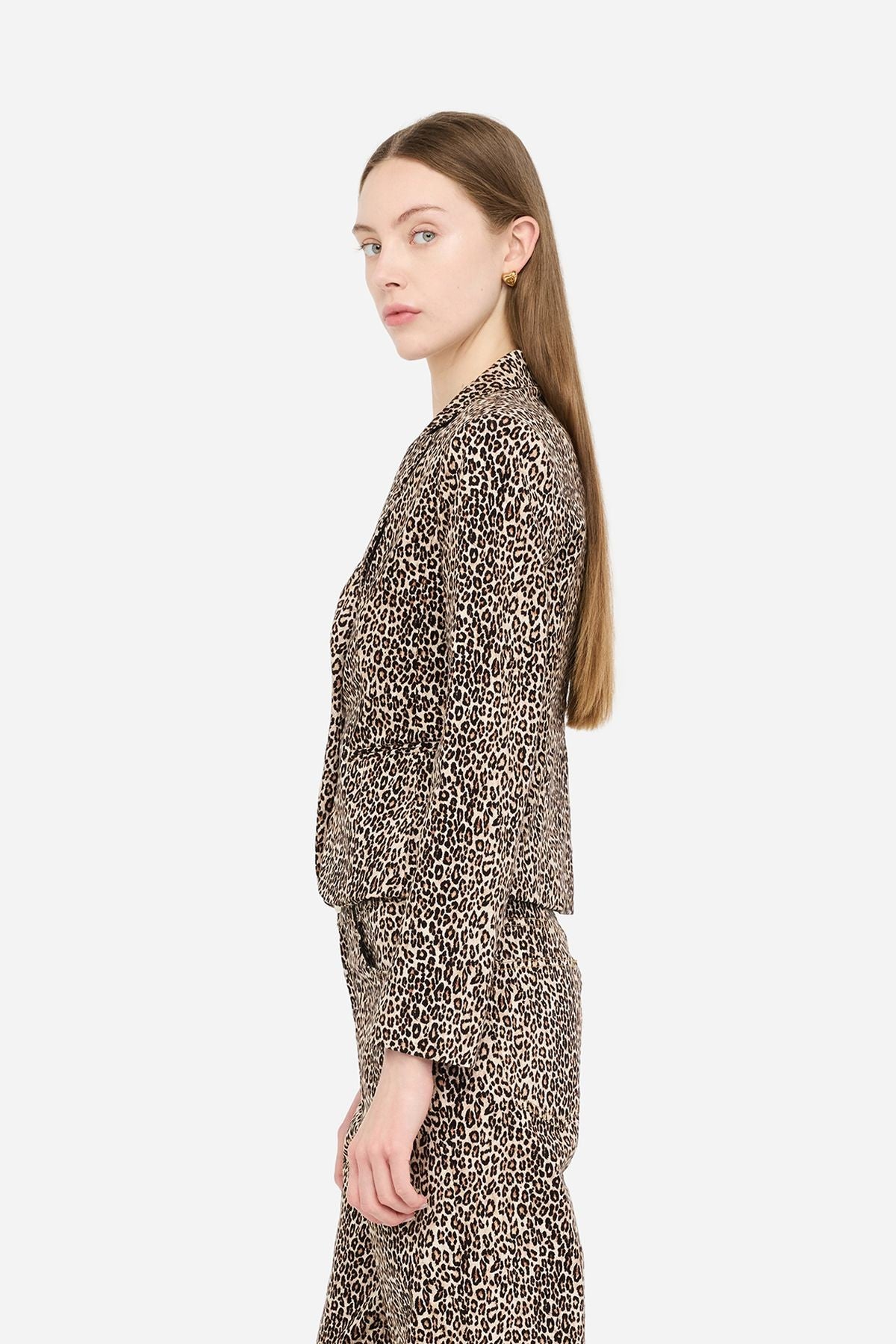 Liu Jo Mikro Leopar Desenli Blazer Ceket
