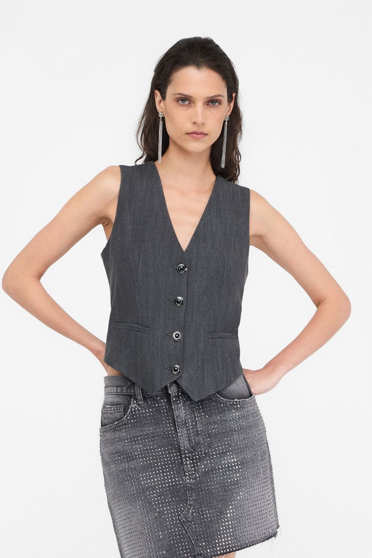 Liu Jo Lyocel Kumaş Yelek