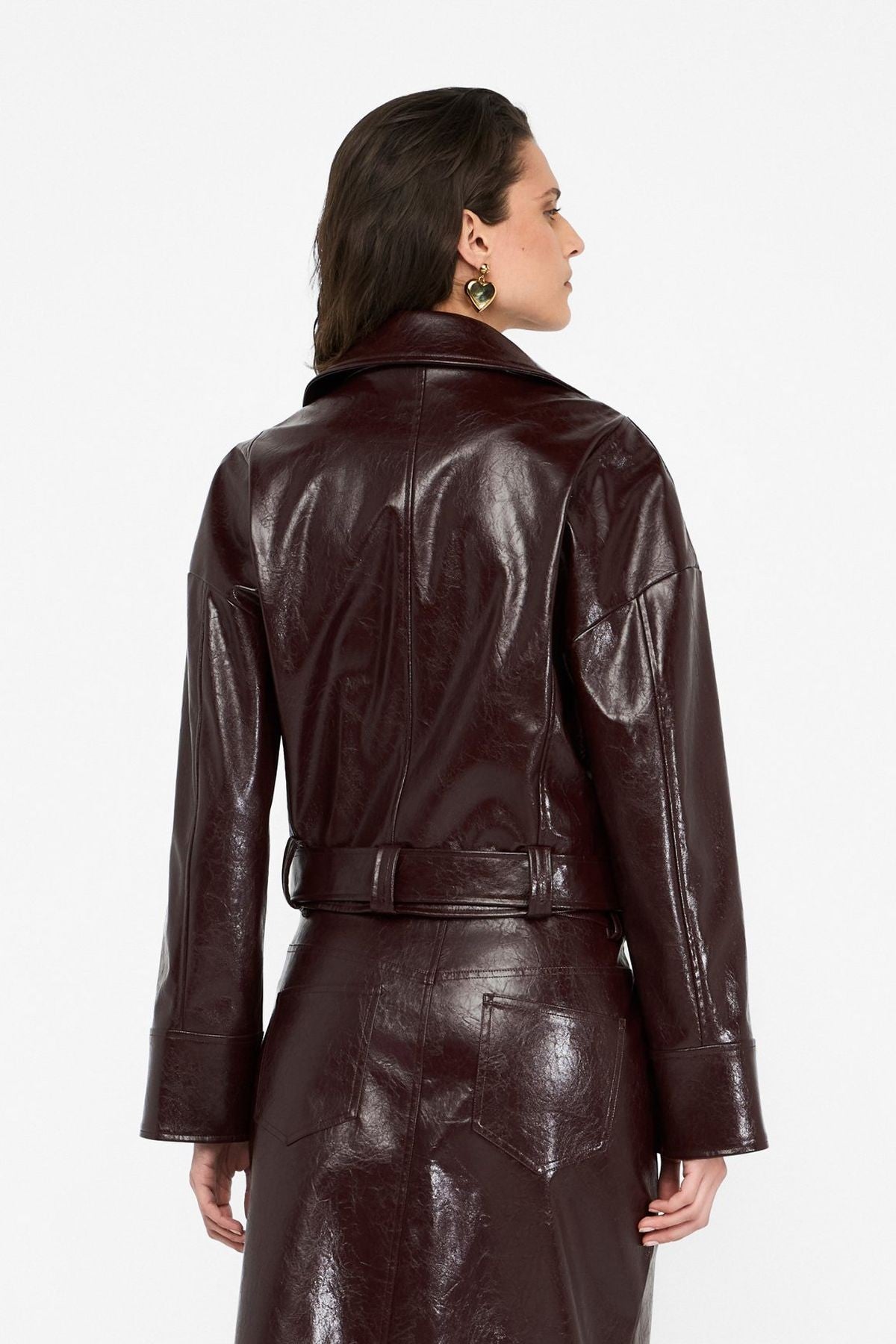 Liu Jo Parlak Biker Ceket