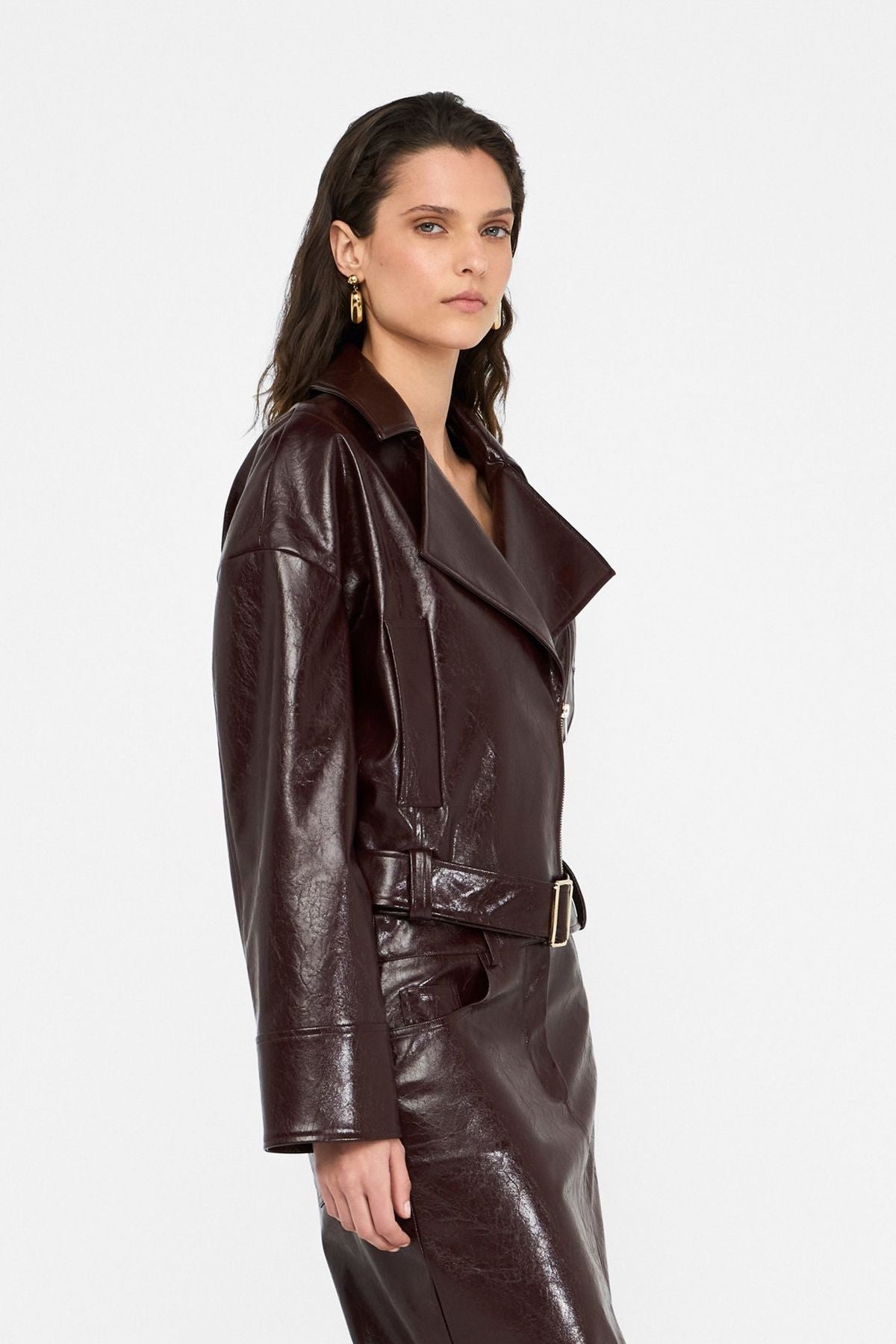 Liu Jo Parlak Biker Ceket