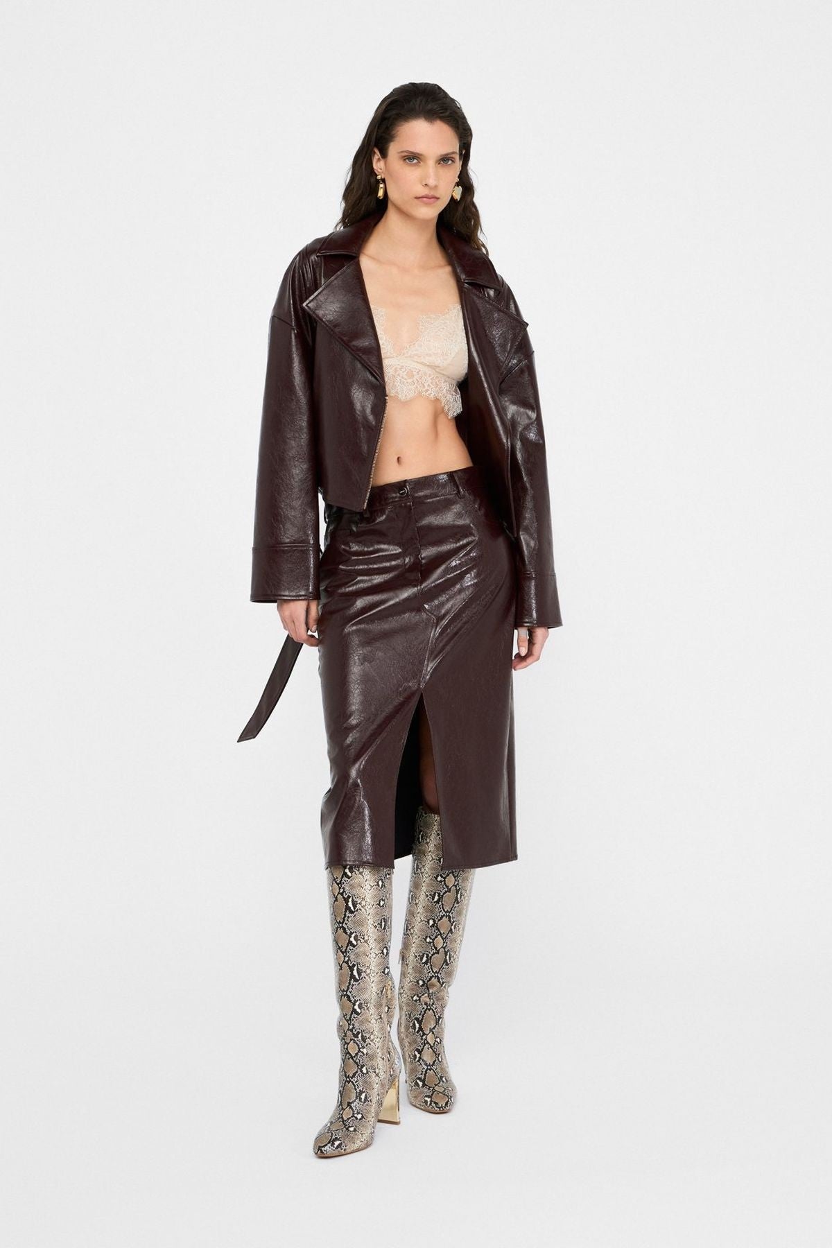 Liu Jo Parlak Biker Ceket